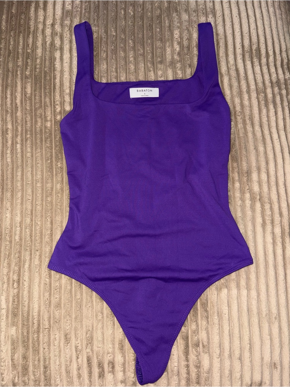 Aritzia Babaton Purple Square-Neck Bodysuit